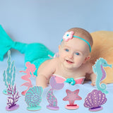 Mermaid Party Decorations Glitter Mermaid Table Centerpiece for