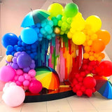 PartyWoo Assorted Colors Rainbow Balloons 100pcs 5 Inch Multicolor