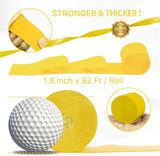 PartyWoo Yellow Crepe Paper Streamers 4pcs 328ft Pack of Pastel