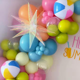 Summer Party Decoration 144pcs Green Pink Blue Peach Balloon Garland