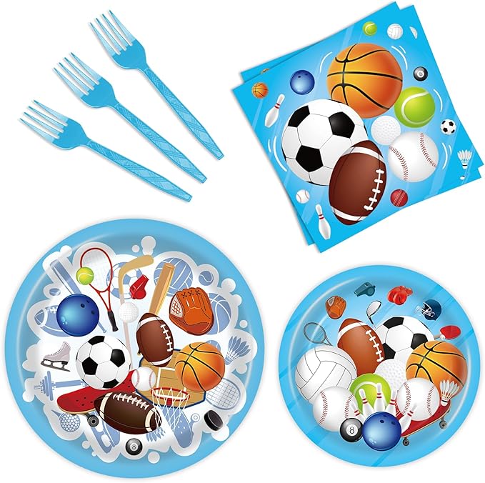 96 Pcs Sports Themed Birthday Party Supplies Sports Party