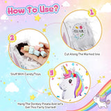 21 Inches Unicorn Piñata with Piñata Stick Blindfold and Confetti 21