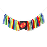 First Birthday High Chair Banner - Boy 1st Birthday Highchair Banner