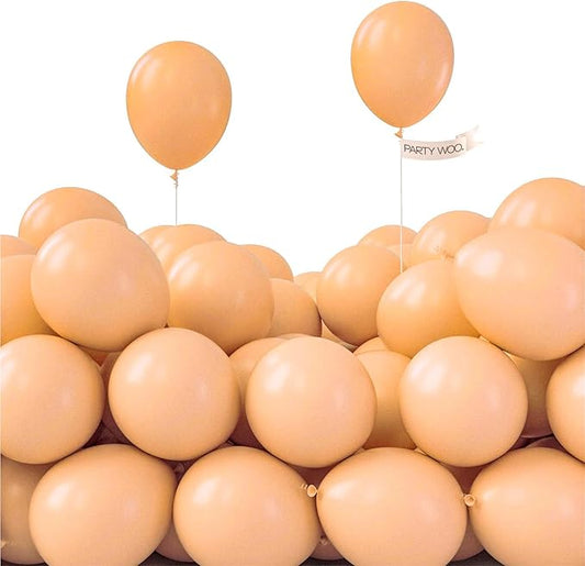 PartyWoo Nude Balloons 100pcs 5 Inch Apricot Fall Neutral Boho Latex