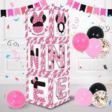 Pink Mouse 1st Birthday Party Supplies Pink Balloon Box with Letters