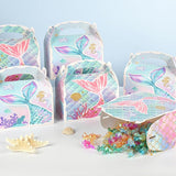36 Pack Cute Mermaid Party Favor Treat Boxes Small Ocean Gable Boxes