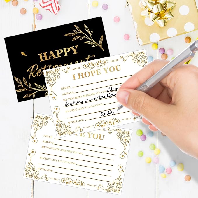 52 Pcs Happy Retirement Party Card Box Retiree Party Decor Happy