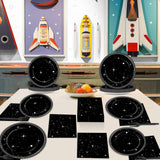 100Pcs Stars Birthday Party Decorations Galaxy Plates and