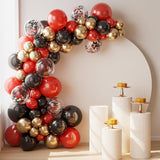 Black Red Gold Balloons, 60pcs 12Inch Black and Red Balloons,Metal