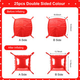 Red Square Foil Balloons 25 Pcs Metallic Red Balloons Wall Backdrop