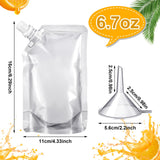 Meanplan 200 Pcs Reusable Plastic Pouches Bulk Squeeze Plastic Juice