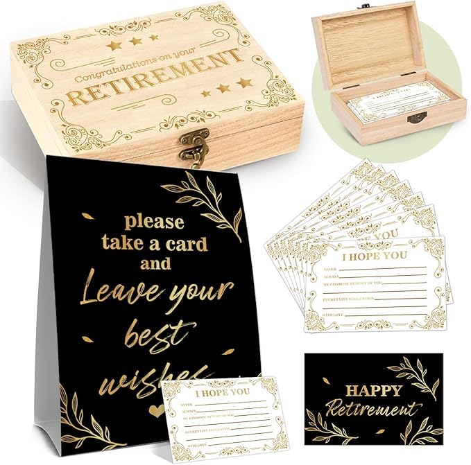 52 Pcs Happy Retirement Party Card Box Retiree Party Decor Happy