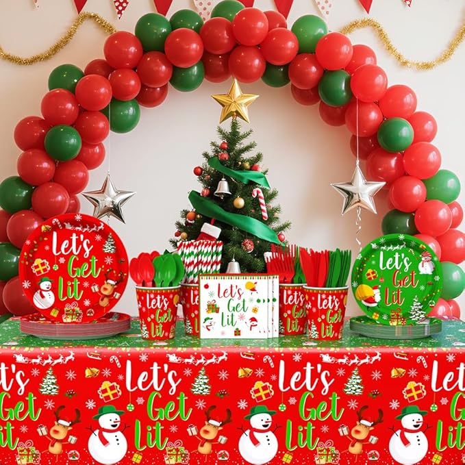 194 Pcs Christmas Party Supplies Decorations Friendsmas Christmas
