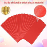 16 Pack Red Plastic Tablecloth for Rectangle Tables, Premium