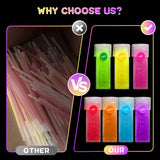 JICUICUI Glow Sticks Bulk Party Pack- Ultra Bright 500PRO Glow in the