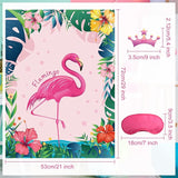 ASTARON Pin The Crown on The Flamingo, Flamingo Theme Party Game with