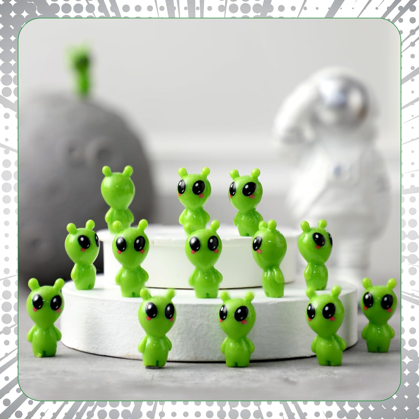 100 Pcs Resin Mini Alien Figures Bulk Tiny Alien Figurine