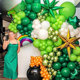 60PCS Green Party Balloons, Dark Green Emerald Green Lime Greens
