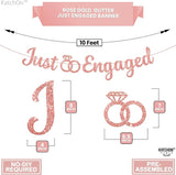 Glitter Rose Gold Engagement Banner 10 Feet No DIY Engagement Party