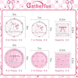 Pink Bow Happy Birthday Decorations Set for 16 Bachelorette Party
