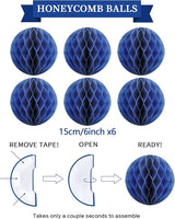 Retirement Party Decorations Kit for Women Men 16 Piece Elegant Blue