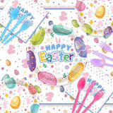 194 Pcs Easter Party Supplies Decorations Happy Easter Party Plates