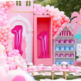 40 Inch Number Balloons Hot Pink 1 Anniversary Event Celebration