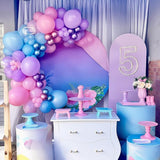 HILAVO Pink and Blue Balloons 12 Inch Pastel Metallic Blue Baby Light