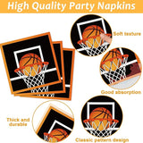 96 Pieces Basketball Party Supplies Basketball Plates Napkins Paper