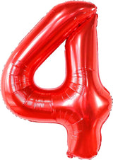 KatchOn, Giant Red Number 4 Balloons for Birthdays - 40 Inch | Red 4