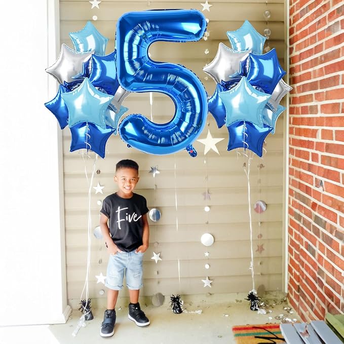 50th Birthday Balloon for Men, 40 Inch Royal Dark Navy Blue Number 50