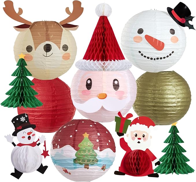 Christmas Paper Lanterns Hanging Classroom Christmas Decorations