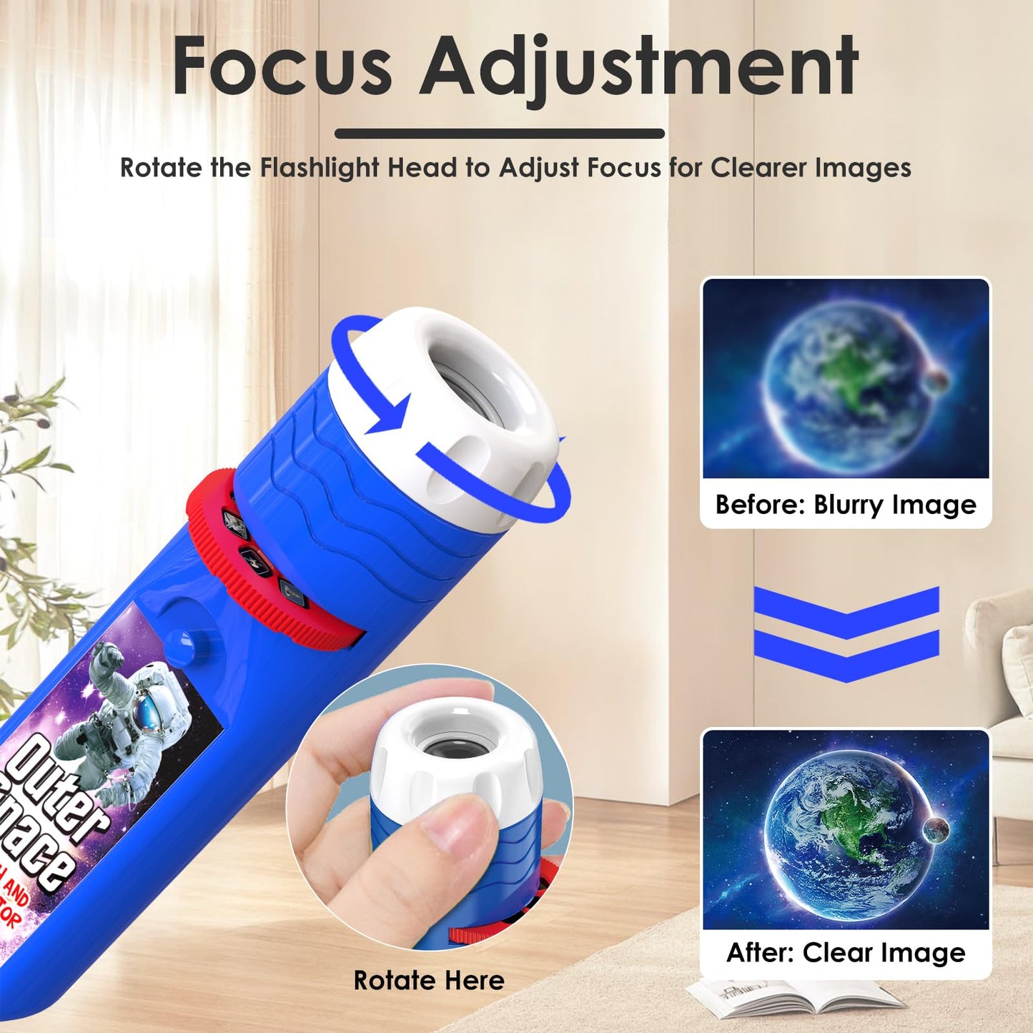 Pup Go 2-Pack Dinosaur & Outer Space Torch and Projector for Kids Ages