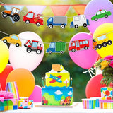 Hooqict Happy Birthday Banner Transportation Birthday Decorations Car