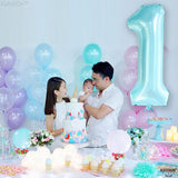 KatchOn, Light Blue 1 Balloon Number - 40 Inch | Blue One Balloon for