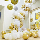 PartyWoo Gold Balloons 140pcs Different Sizes of 18 12 10 5 Inch Gold