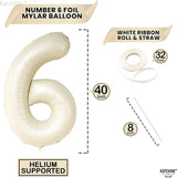 KatchOn, Cream Number 1 Balloons for 1st Birthday - Giant 40 Inch | On
