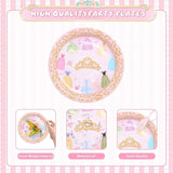 175Pcs Princess Paper Plates Napkins Princess Themed Birthday Party
