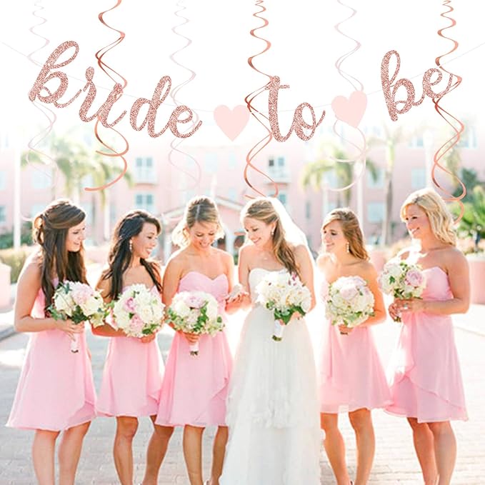 Light Pink Rose Gold Bachelorette Party Decorations 21pcs Baby
