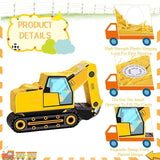 Construction Dump Excavator Piñata with Blindfold and Bat Tractor