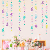 Easter Party Decorations Pastel Easter Bunny Circle Dot Garland