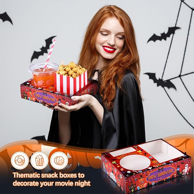 36 Pcs Movie Night Snack Trays Theater Snack