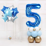 35th Birthday Balloon Decoration for Men, Big Self Inflating Dark