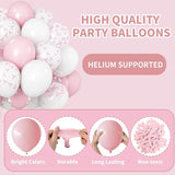 Pink Bow Balloons Light Pink and White Balloon 12inch Clear Bow