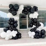 Black and White Balloons, 67pcs 12 Inch White Black Thickened Latex