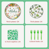 Hawaiian Party Tableware Set Tropical Luau Party Decorations