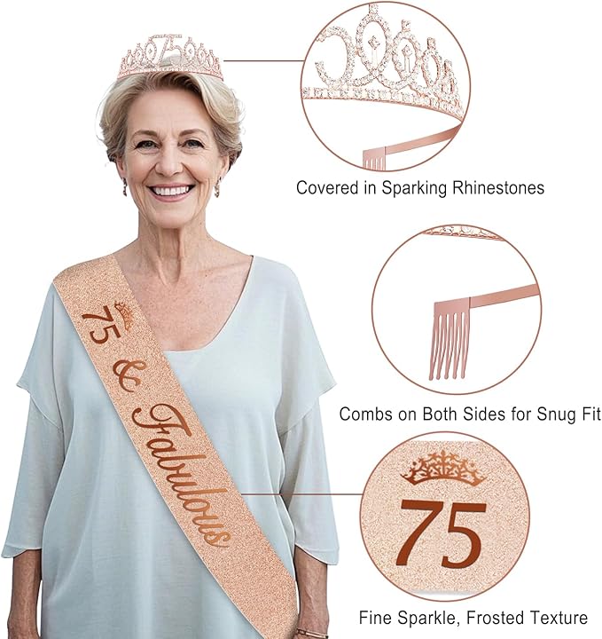 75th Birthday Decorations for Women 32PCS 75th Birthday Party