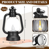 Ferraycle 12 Pcs Mini Lantern Decor 4 Inch Western Lantern Table