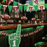 4 PCS Football Party Decorations Football Banner Flags Football Paper