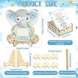 63 Pcs Elephant Baby Shower Guest Book Alternatives Set Baby Shower